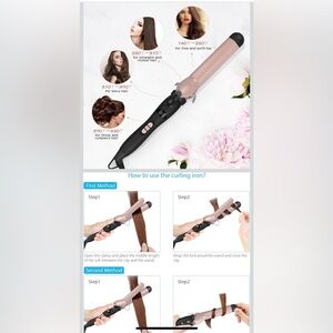 ABODY 1.25-inch Curling Iron- Black and Pink